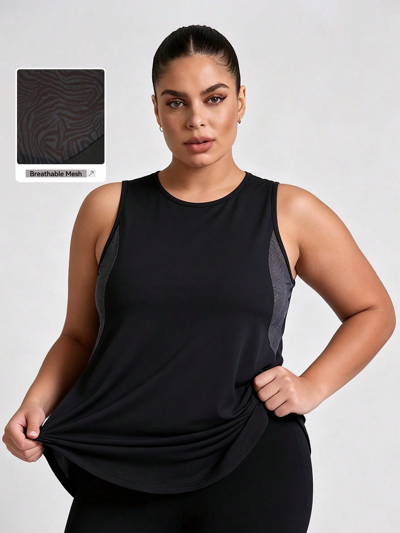 Plus size mesh tanktop voor da - Aquatic Gym recensie en prijs